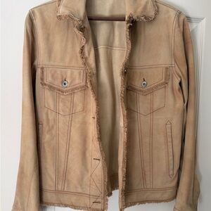 Tan Leather Jacket for Women